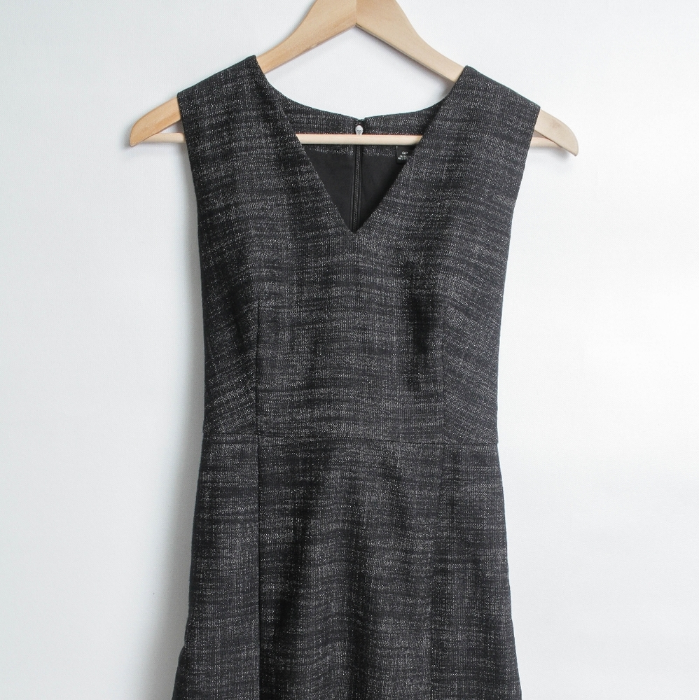Ann Taylor Womens V Neck Pleated Dress Petite
